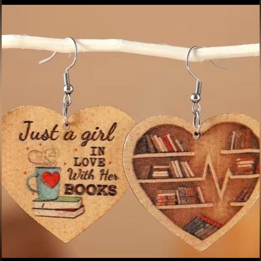 NWT Book Earrings
